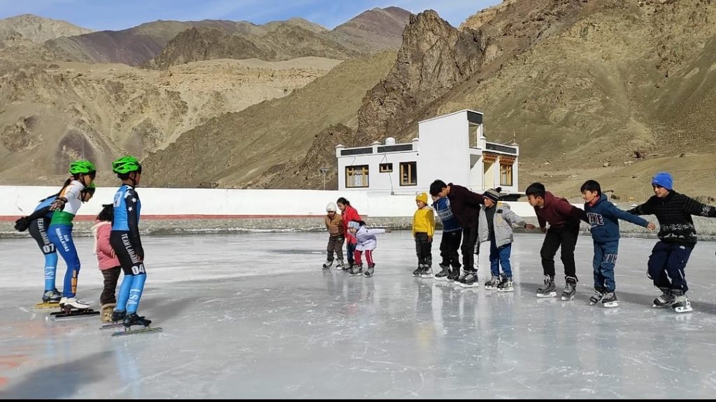 Ice Hockey Skating Basic Coaching concludes at Khaltse Ice Hockey Skating Basic Coaching concludes at Khaltse