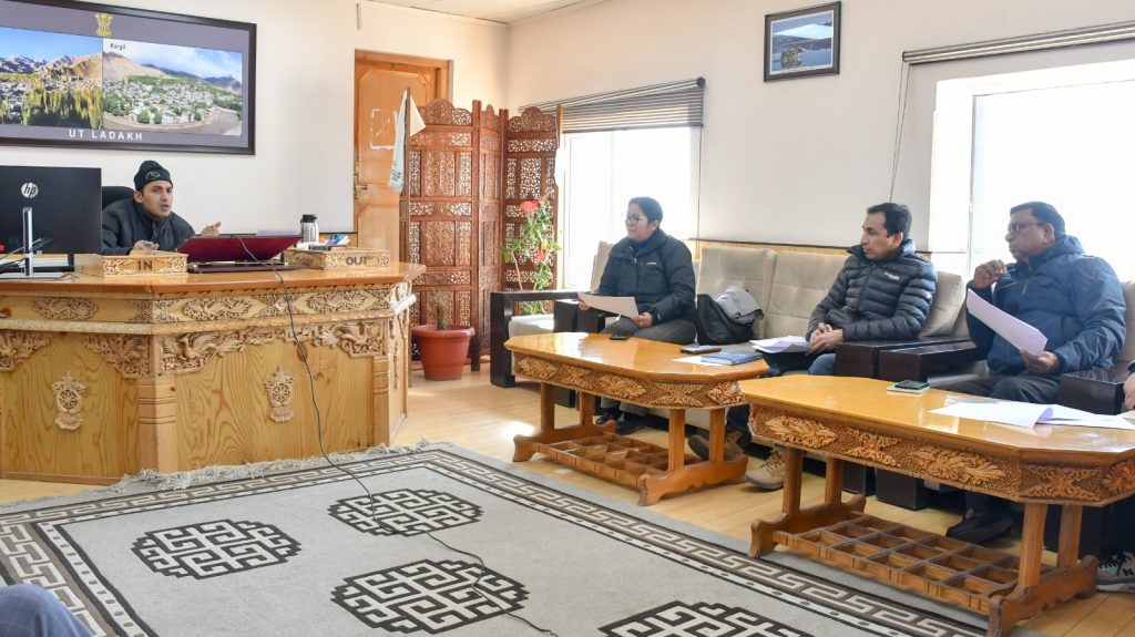 Ravinder Kumar reviews physical, financial progress of ongoing projects in Ladakh
