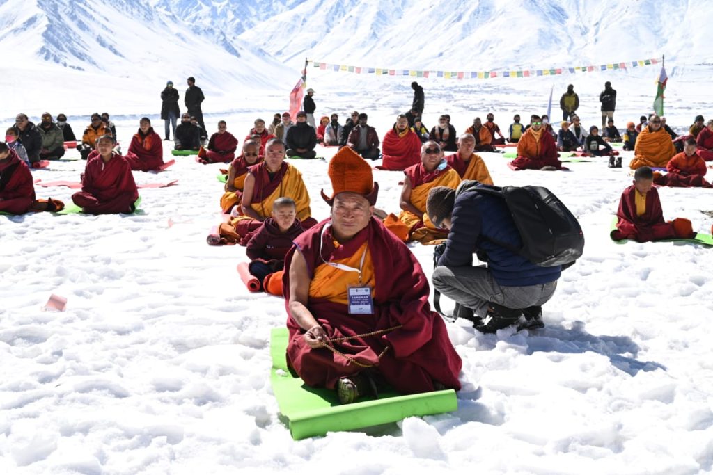Zanskar Winter Sports & Tourism Festival Day-2: Meditation, Yoga session held at Karsha