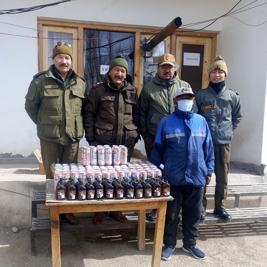 Leh Police arrests local resident with illicit liquor