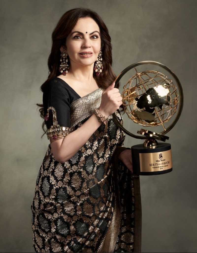 Nita Ambani receives 'Beauty with a Purpose Humanitarian Award’