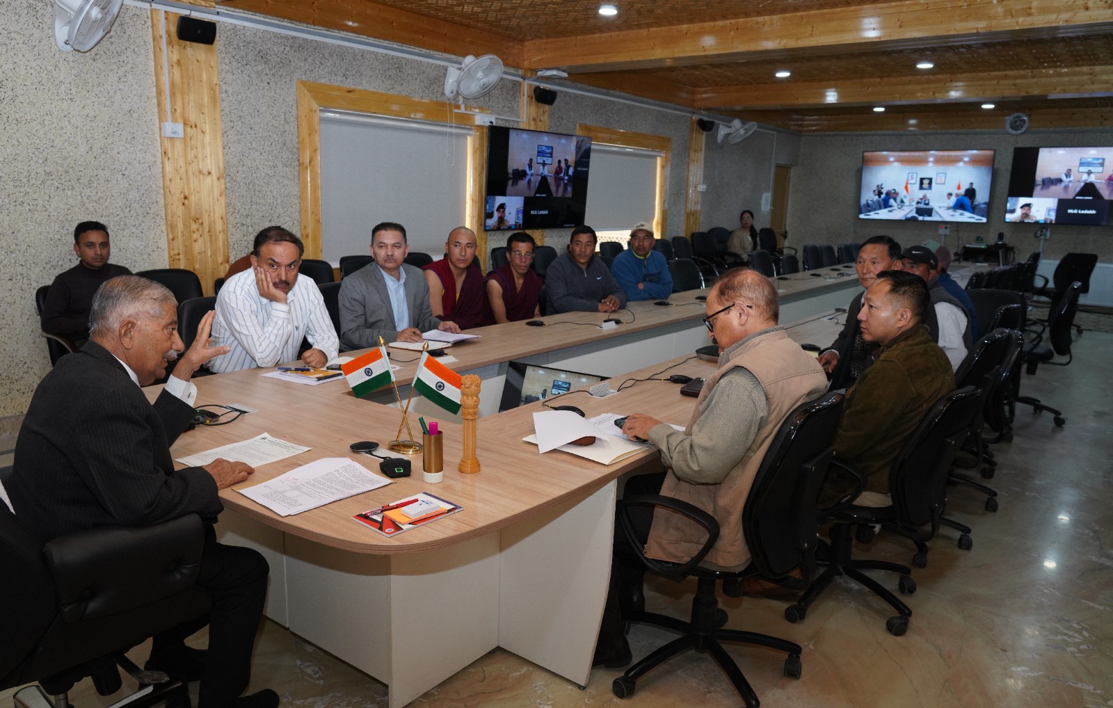 Lg Mishra Discusses Infiltration Of Gujjar Bakarwal In Rangdum As Lg Mishra Discusses Infiltration Of Gujjar Bakarwal In Rangdum As