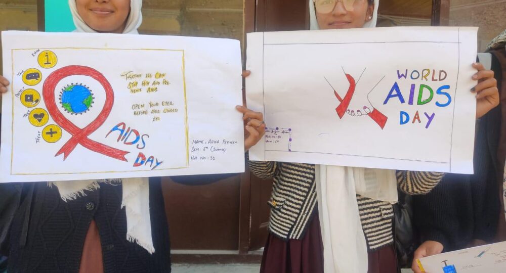 Poster making competition on HIV, AIDS awareness held at GDC Drass ...
