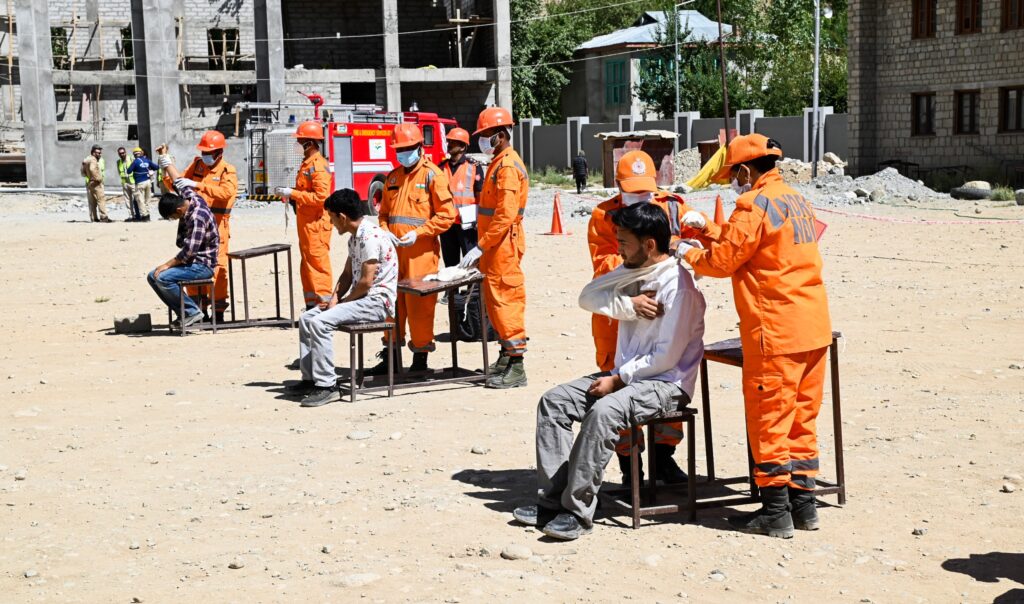 13th BN NDRF conducts mock drill at GDC Kargil