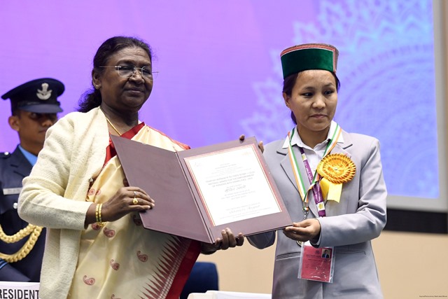 Ladakh’s Chunzin gets National Award for empowerment of PwDs Ladakh’s Chunzin gets National Award for empowerment of PwDs