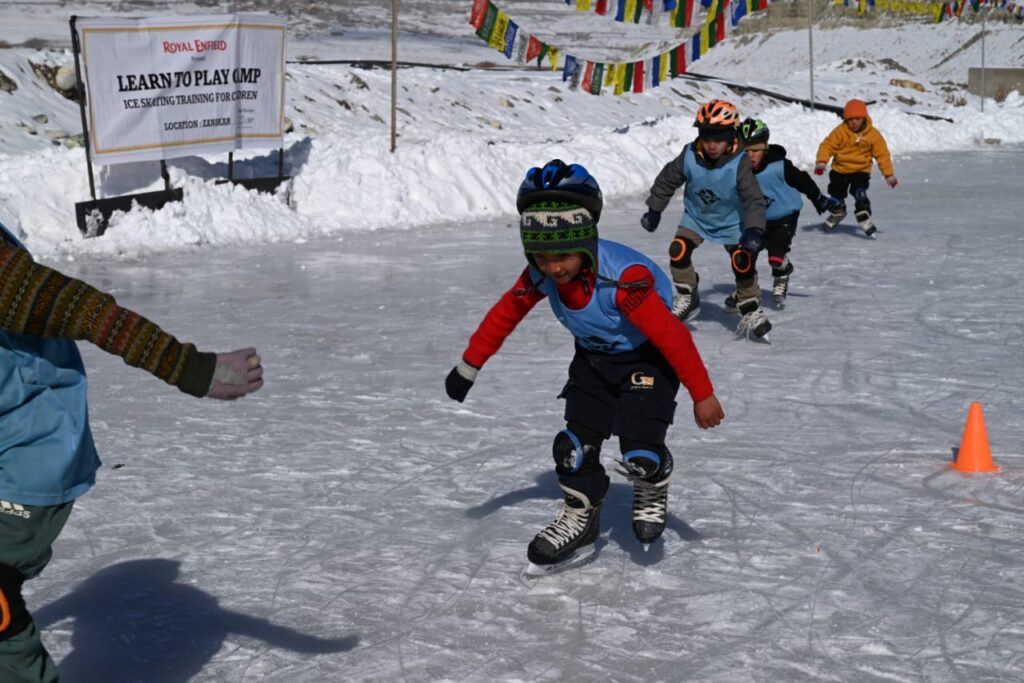 Training on basic Ice Hockey, basic skit, physical skits concludes in Zanskar