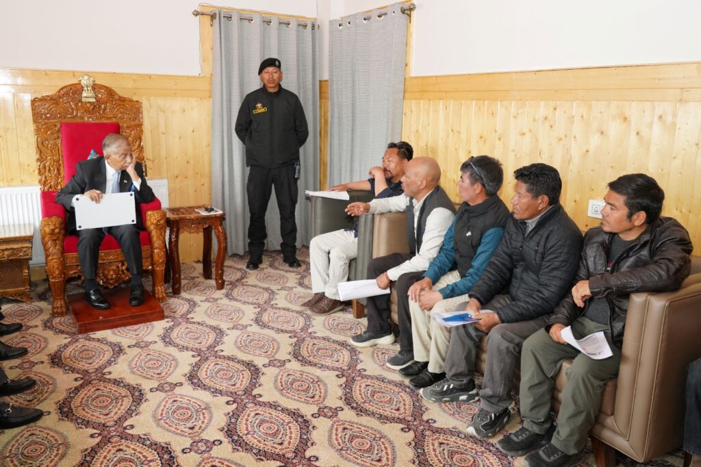 LAHDC Leh Councillors, delegations call on LG Mishra