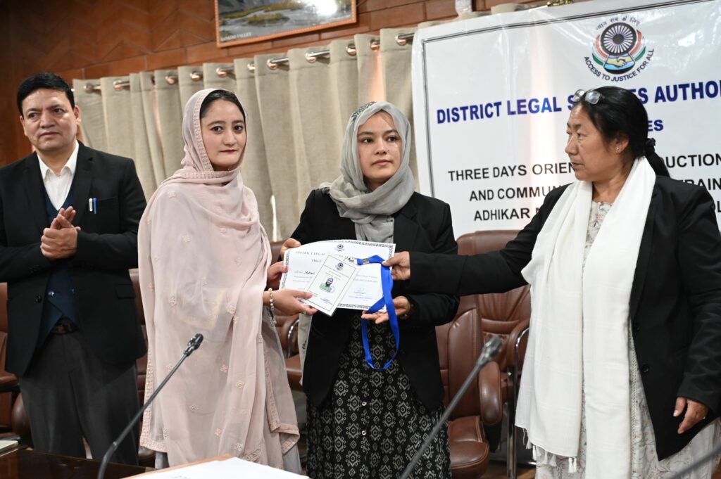 DLSA Kargil concludes Training to Adhikar Mitra, Para Legal Volunteers DLSA Kargil concludes Training to Adhikar Mitra, Para Legal Volunteers