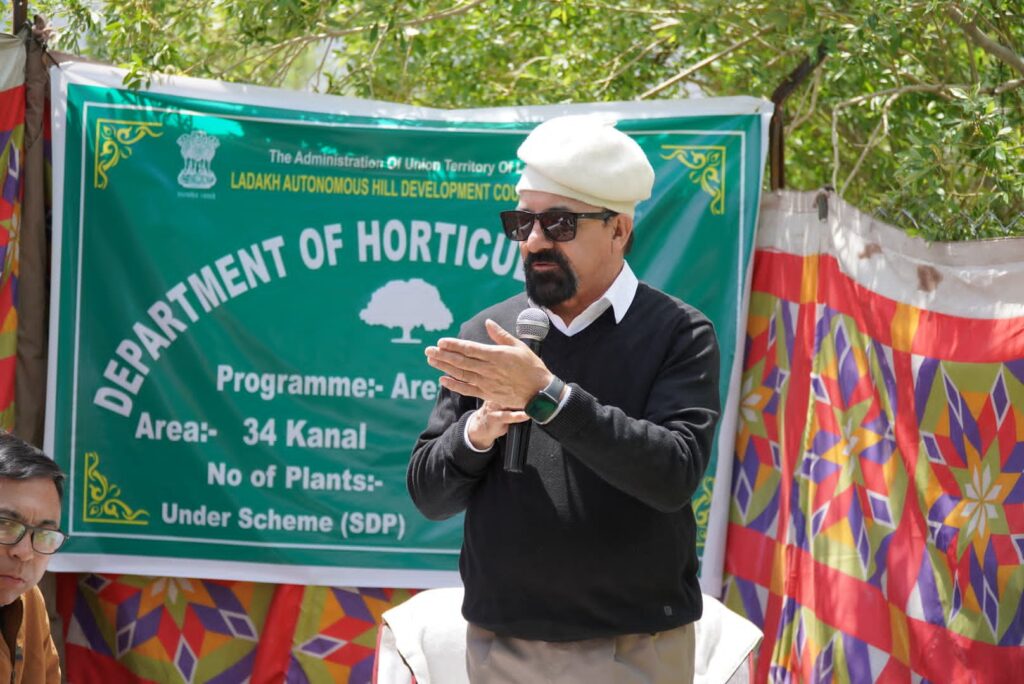 CEC Akhoon inaugurates Orchard Nursery at Hundurman Plot, TV Station Kargil