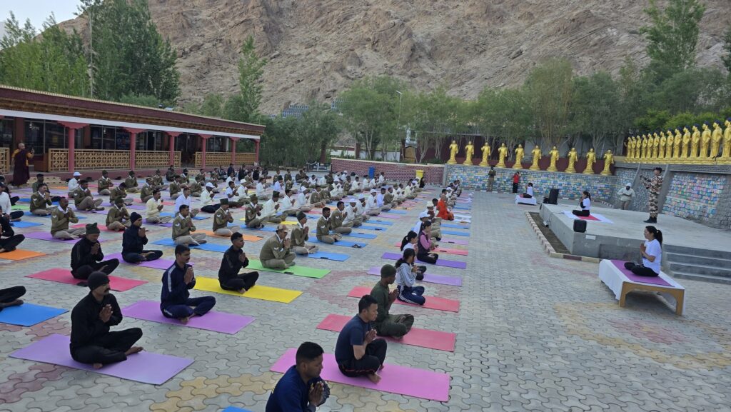 ITBP personnel attend Yoga, Meditation Course ITBP personnel attend Yoga, Meditation Course