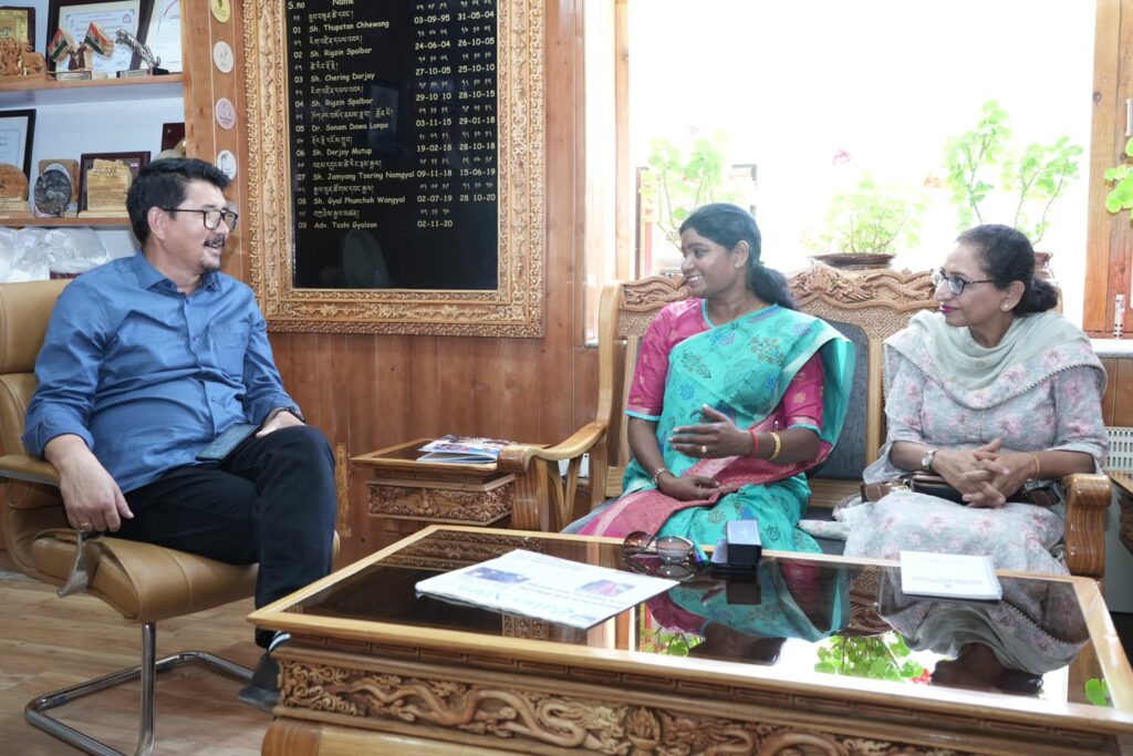 Interactive session held between NCST Member Lakra and CEC Gyalson