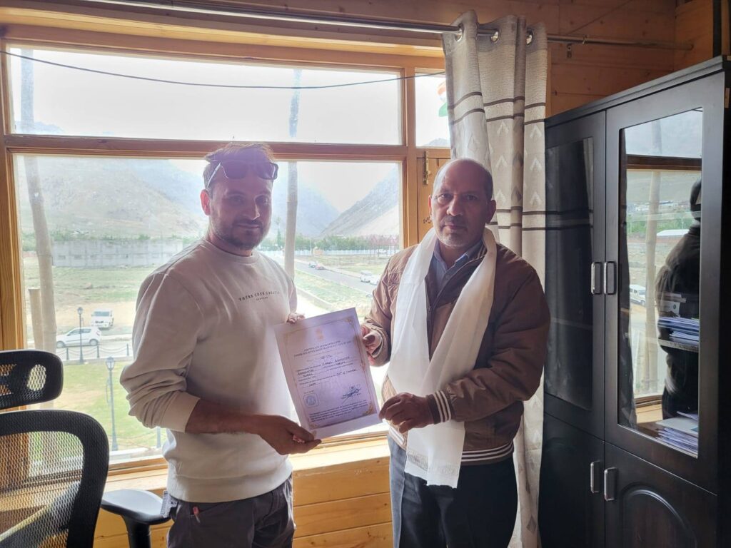 Kargil Badminton Association receives Official Recognition from YS&S Dept