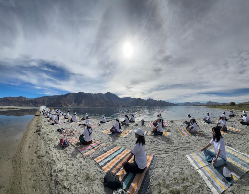 Harmony at High Altitude: International Day of Yoga at Pangong Tso Harmony at High Altitude: International Day of Yoga at Pangong Tso