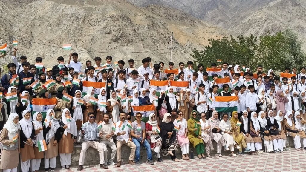 Patriotic fervour marks tiranga rallies at GDC Kargil, Sankoo Campus