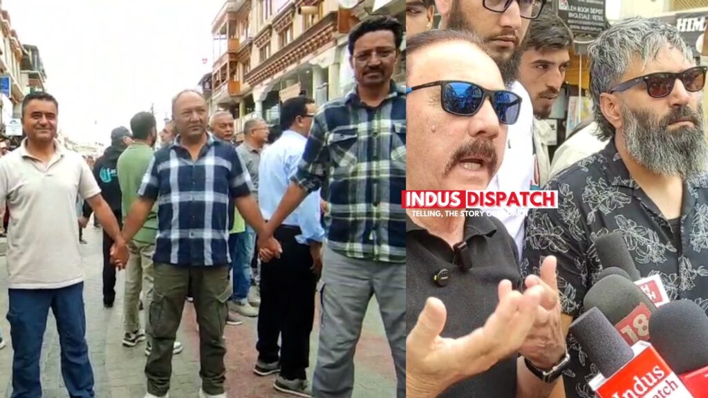 Human Chain in Leh Seeks Inclusive Reforms Before LAHDC Elections