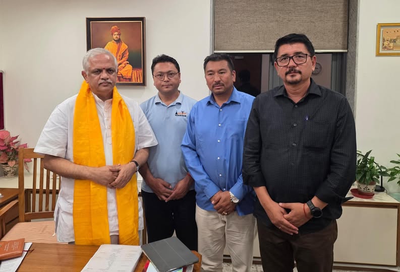 CEC, Dy. Chairman, State President BJP call on National General Secretary (Org.) B.L. Santosh in Delhi