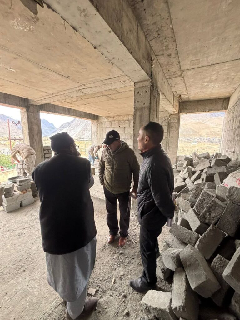Director FCS&CA Ladakh Inspects Construction Site of Directorate Office Building in Kargil