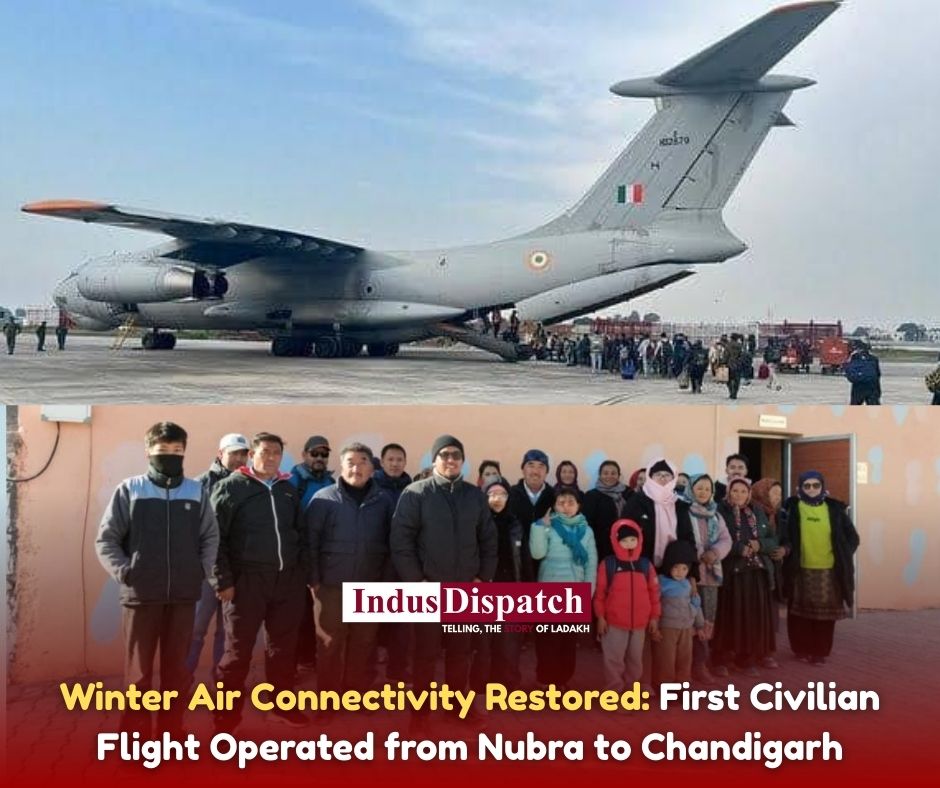 Winter Air Connectivity Restored: First Civilian Flight Operated from Nubra to Chandigarh