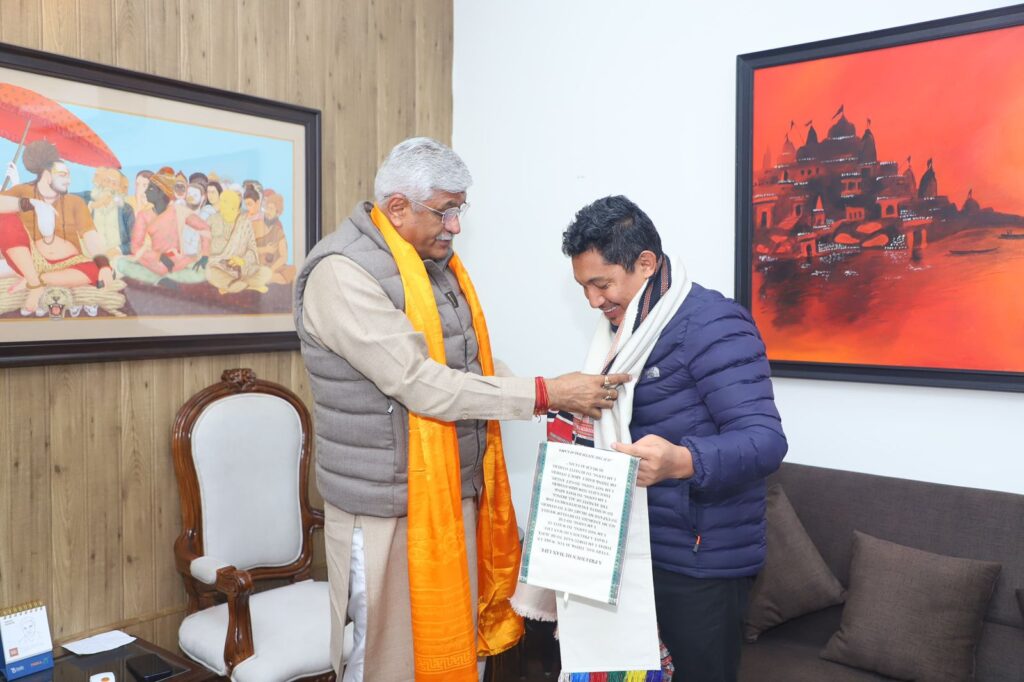 Former Ladakh MP JTN Flags Buddhist Education, Sustainable Tourism Concerns with Union Minister Shekhawat