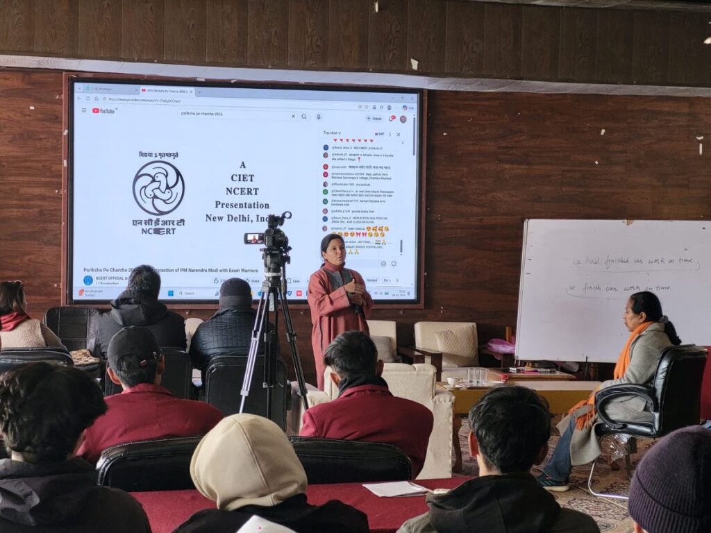 DIET Leh Hosts Inspiring ‘Pariksha Pe Charcha’ Live Screening
