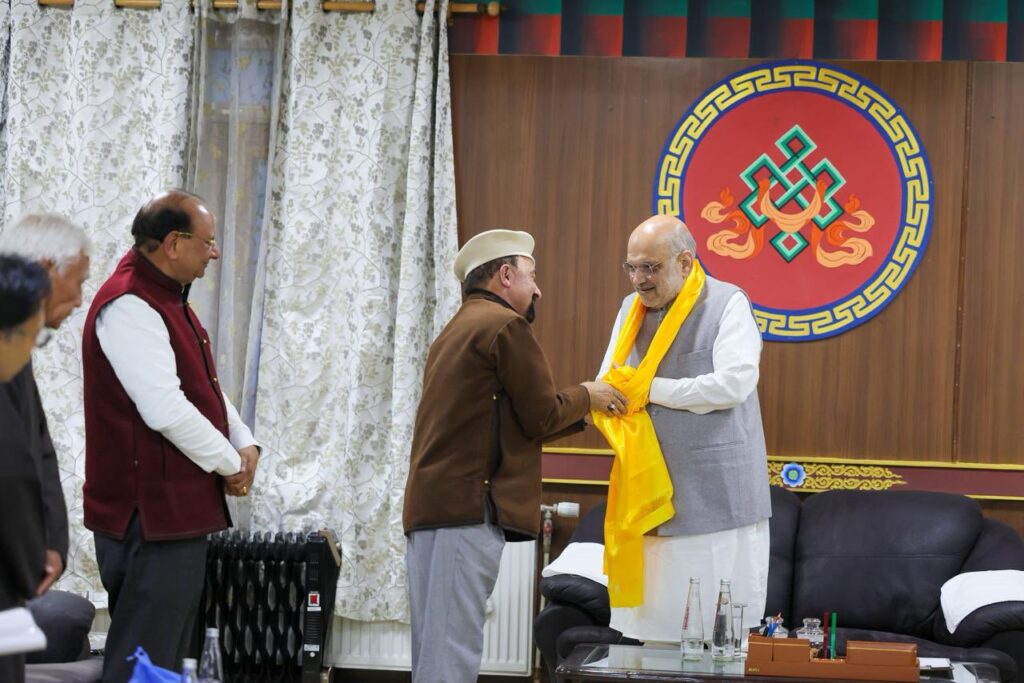 Buddha relics in Ladakh a historic moment, says Amit Shah; meets LG, leaders