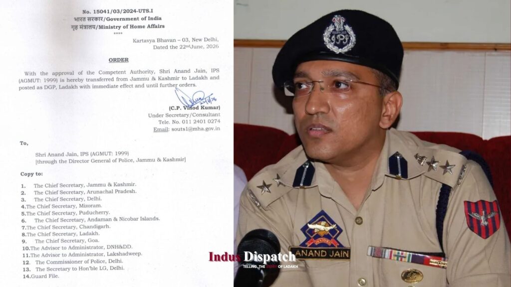 Anand Jain posted as DGP Ladakh