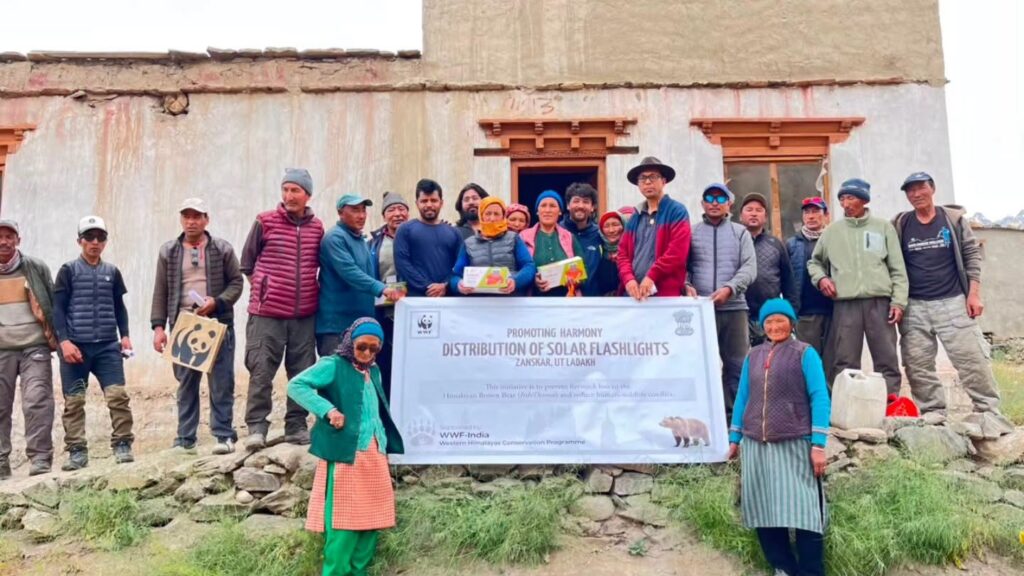 WWF-India Distributes Solar Flashlights to Doxa Families to Strengthen Human–Brown Bear Coexistence in Zanskar