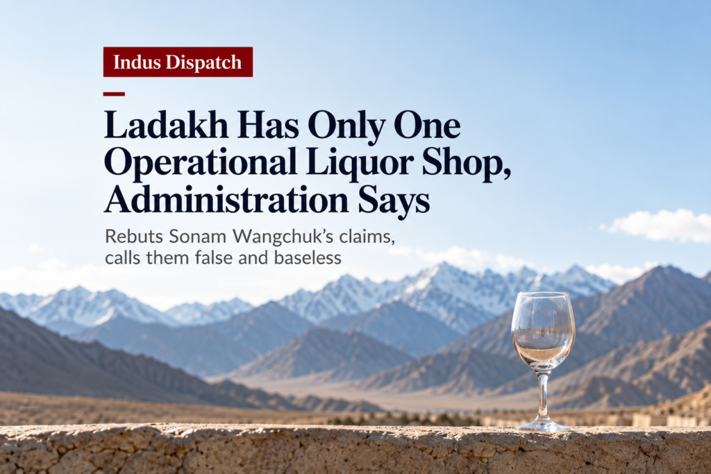 Rebutting Wangchuk’s claims, Admin says only one functional liquor shop in Ladakh